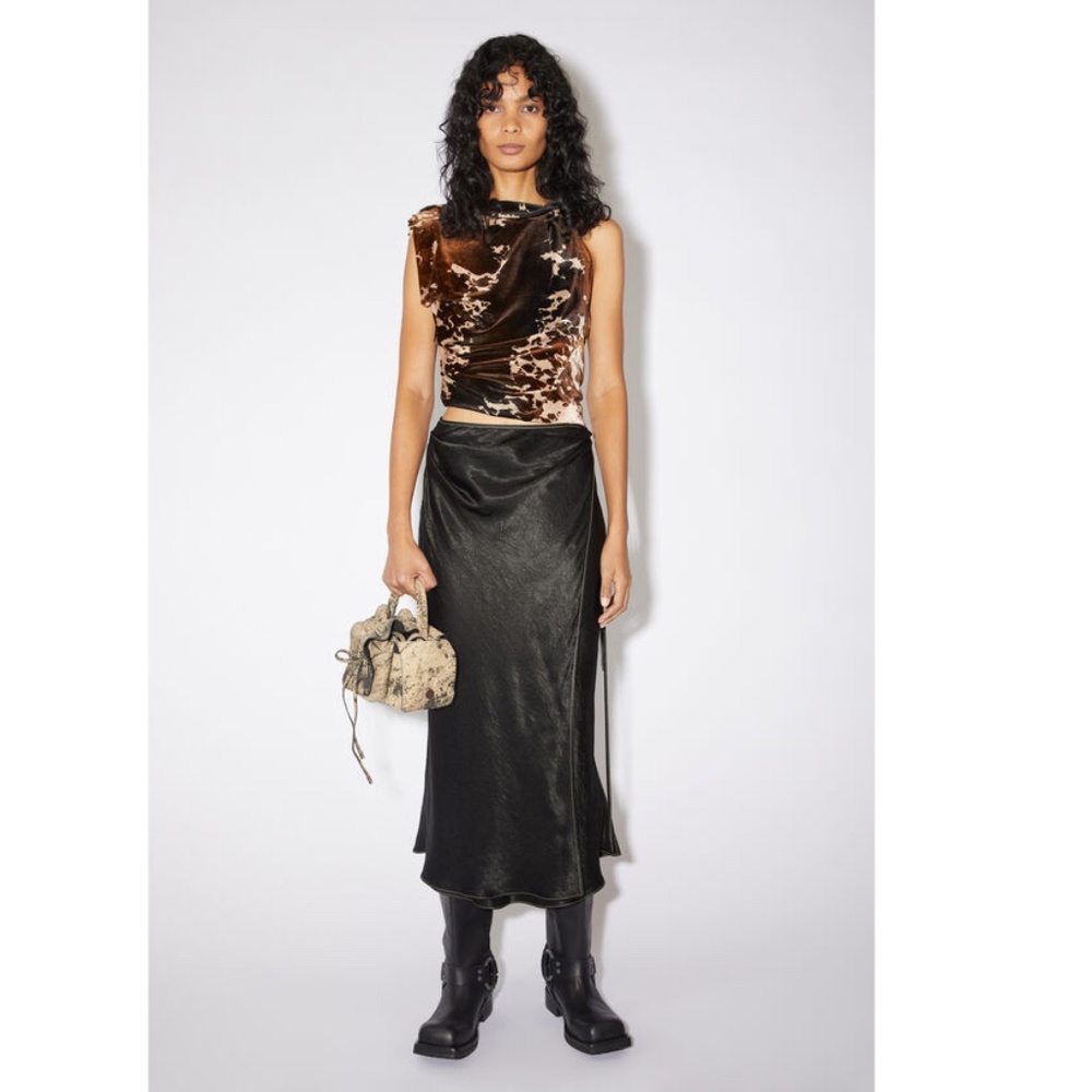 Acne Studios Topstitch Wrap Skirt